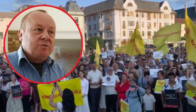 Mii de oameni AU IEȘIT în stradă la Oradea să îl susțină pe VIOREL PAȘCA, deținătorul „azilelor groazei”! „Suntem martori la Dumbrava, Viorel nevinovat!”