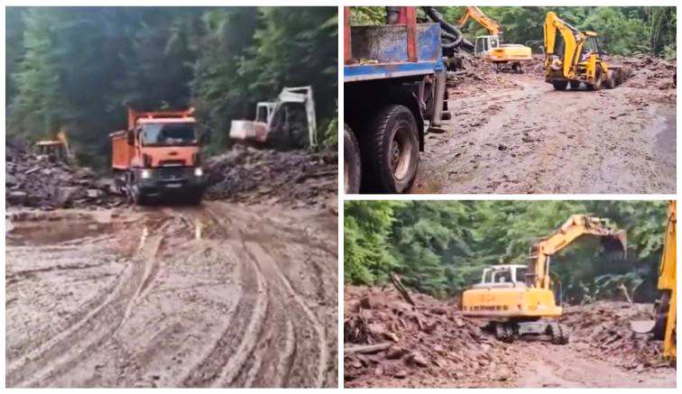 PRĂPĂD pe TRANSALPINA după PLOILE TORENȚIALE! TRAFIC PARALIZAT!