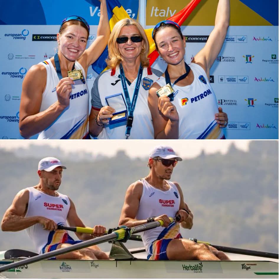 Patru medalii într-o singură zi și un nou record fabulos pentru canotajul tricolor