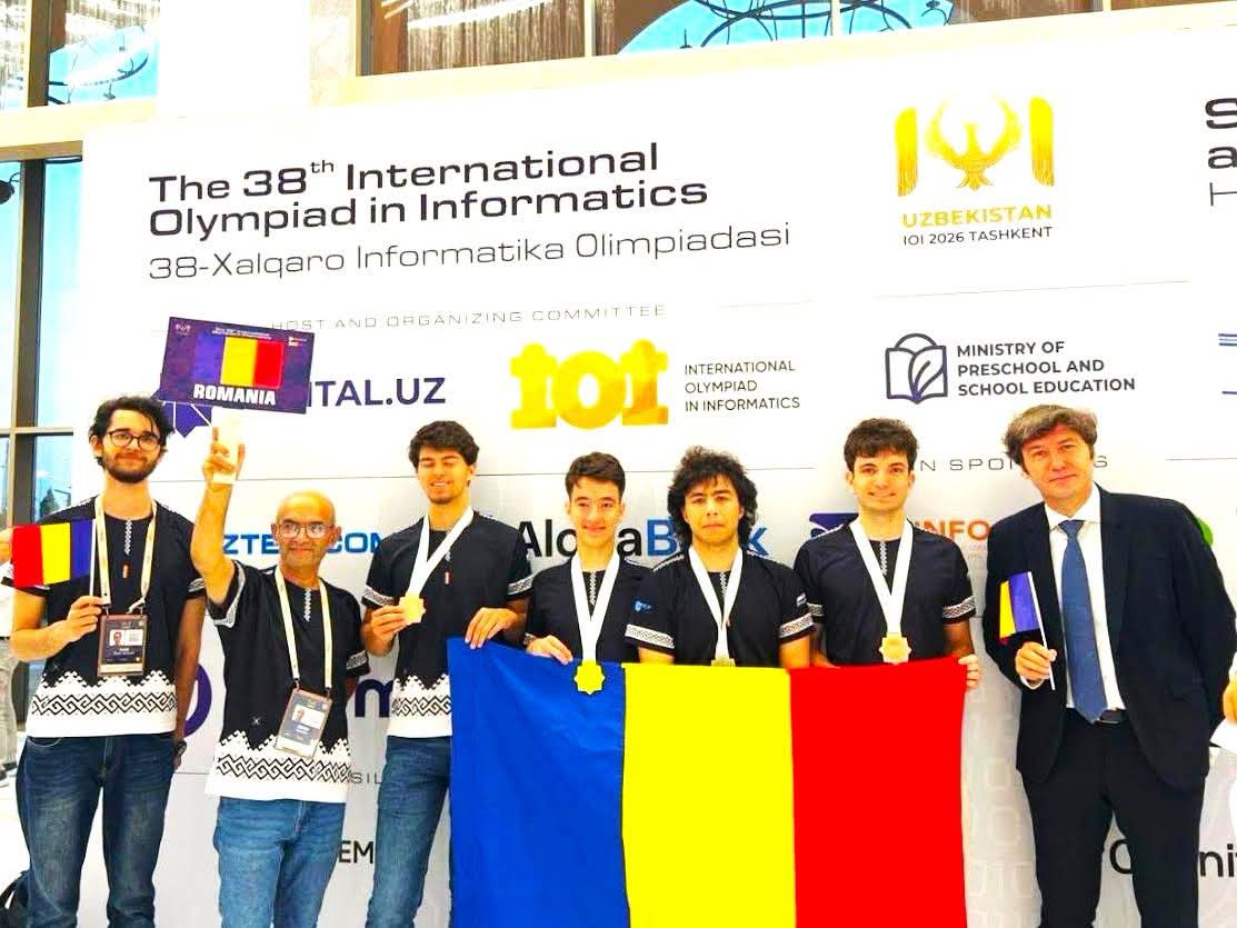 Performanță de excepție pentru lotul României la Olimpiada Internațională de Informatică: o medalie de aur, una de argint și două de bronz