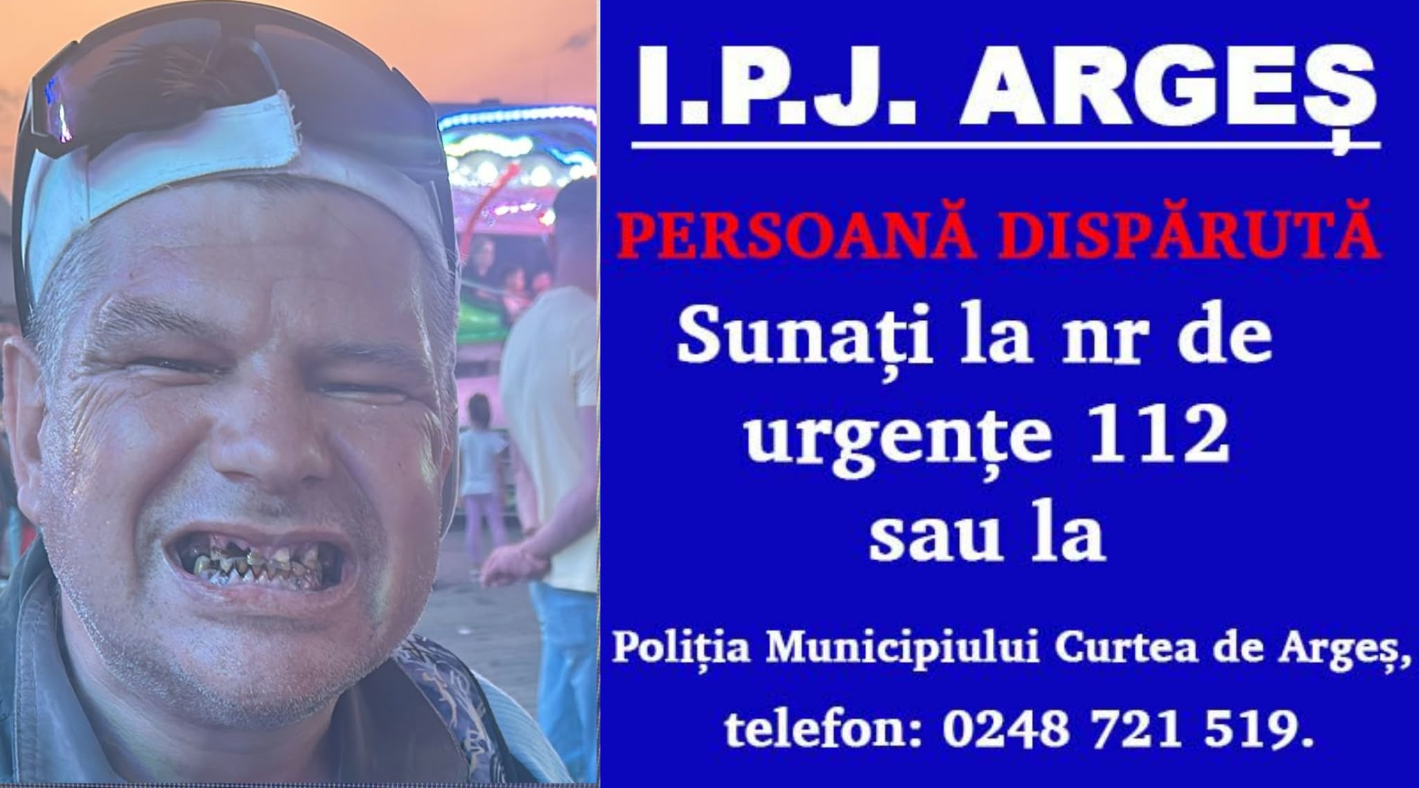 ALERTĂ în Argeș! Un BĂRBAT de 46 de ani din VEDEA a dispărut de ACASĂ. Poliția cere AJUTORUL populației
