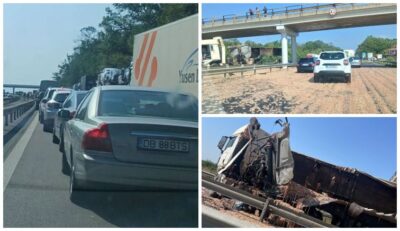 ATENȚIE! TRAFIC DEVIAT pe A1 PITEȘTI – BUCUREȘTI! Un TIR a făcut PRĂPĂD! Cozi de peste 14 kilometri!