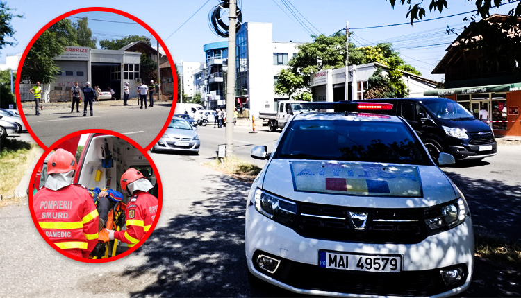 EXCLUSIV! Femeie LOVITĂ din plin de camionetă pe Bld. Frații Golești! A fost dusă de URGENȚĂ la spital!