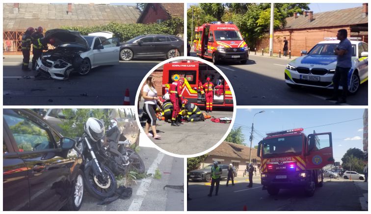 ACCIDENT înfiorător în PITEȘTI! MOTOCICLIST de 16 ani dus de urgență la spital!