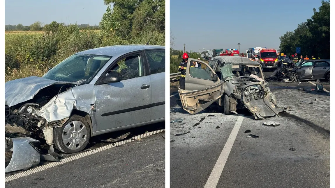 ACUM. ACCIDENT CUMPLIT: trei mașini s-au izbit violent! Un bărbat a MURIT pe loc, iar un COPIL este GRAV rănit!