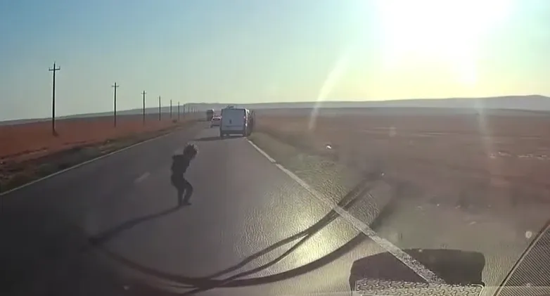 SCENE DE COȘMAR pe șosea: un COPIL a căzut dintr-o dubă aflată în mers! A ajuns direct pe asfalt, între mașini și un TIR!