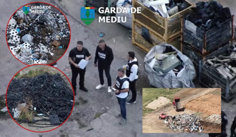 VIDEO! Garda de Mediu Argeș a DESCINS la 2 firme! DEZASTRU: Deșeuri periculoase arse și îngropate ilegal! Patru bărbați SĂLTAȚI DE MASCAȚI!