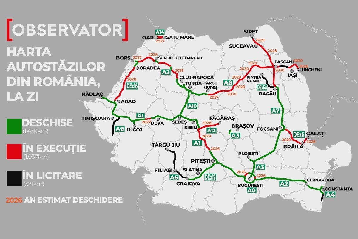 România construiește autostrăzi ca niciodată! Am ajuns la 1.430 de kilometri, dar încă suntem departe de liderii Europei! Harta la zi! 1 img 4