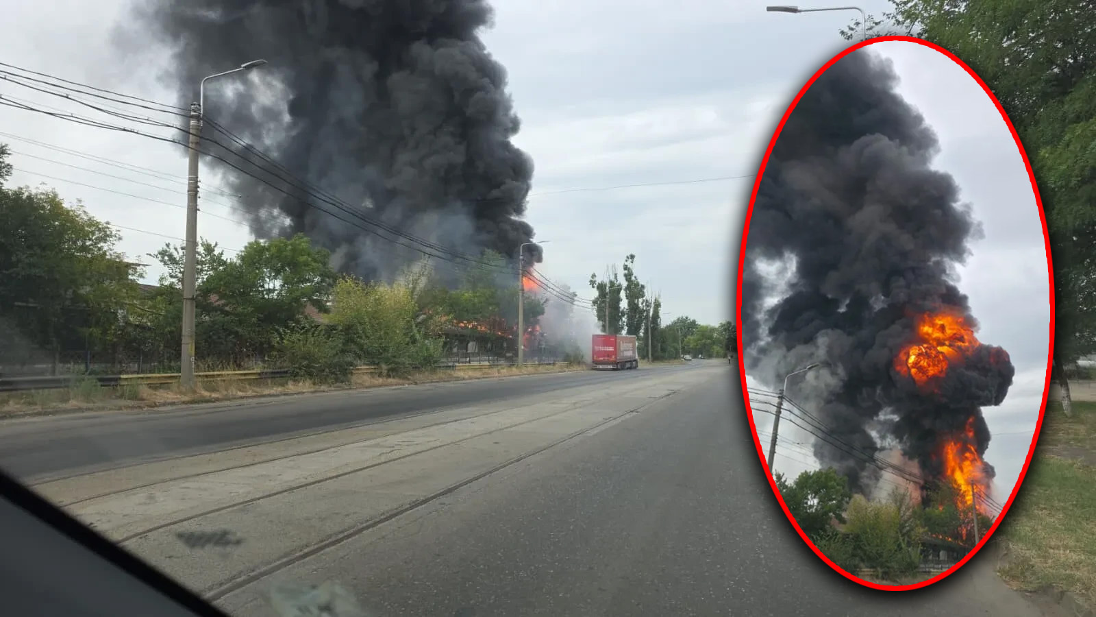 ACUM! INCENDIU violent lângă RAFINĂRIE! Flăcări uriașe și fum dens, localnicii au primit mesaj RO-Alert!