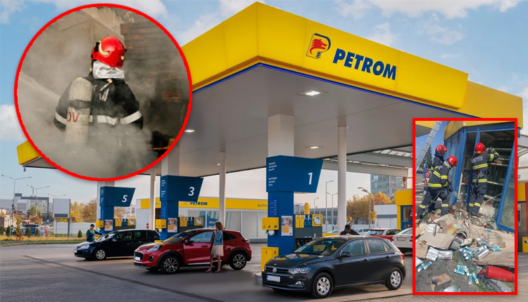 ALERTĂ! INCENDIU în benzinăria PETROM de pe A1 Pitești – București! Se intervine de urgență!