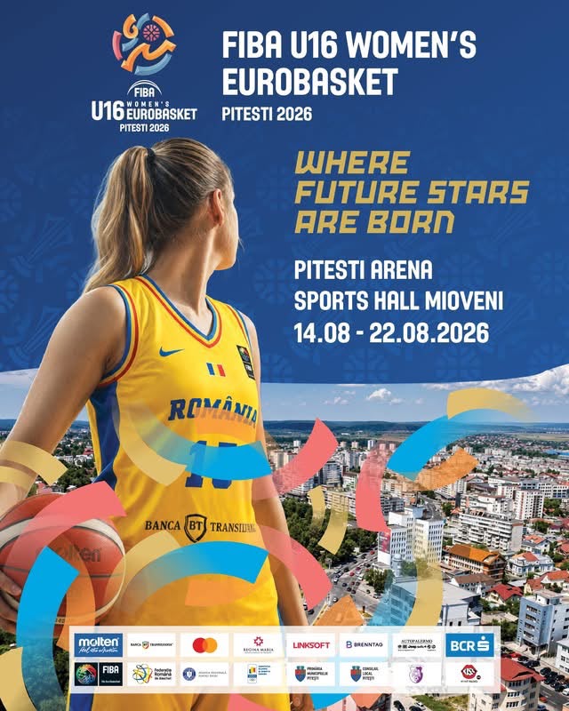 România găzduiește la Pitești FIBA U16 Women’s EuroBasket 2026. Tricolorele joacă acasă în elita baschetului european!