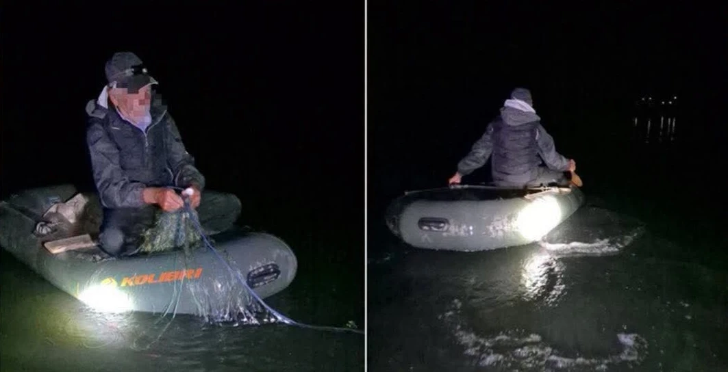 Dosar PENAL pentru un septuagener prins de JANDARMI în timp ce pescuia ILEGAL cu o plasă monofilament