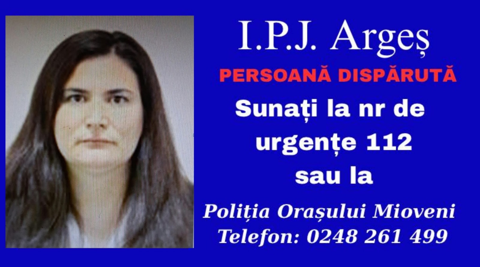 ALERTĂ în ARGEȘ! A PLECAT de acasă și e de NEGĂSIT! Toată lumea o caută! 1 WhatsApp Image 2026 09 03 at 11.11.09