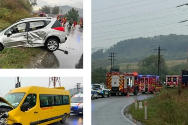 ALERTĂ! Microbuz școlar cu 8 copii spulberat! S-a intervenit de urgență!