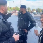 TENSIUNI URIAȘE LA PROTESTUL OIERILOR! Deputat AUR , ceartă aprinsă cu jandarmii în Piața Victoriei