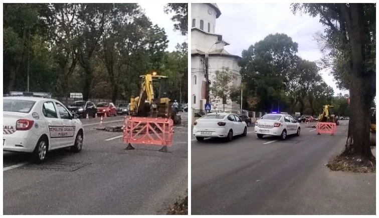 PITEȘTI. Trafic BLOCAT pe Bulevardul Nicolae Bălcescu! Se circulă cu dificultate în zona Spitalului Militar! VIDEO!