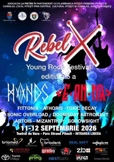 SURPRIZE INCREDIBILE! Piteștiul se pregătește pentru DOUĂ ZILE de rock! Zece TRUPE urcă pe scena RebelX Young Rock Festival! 1 rebelx