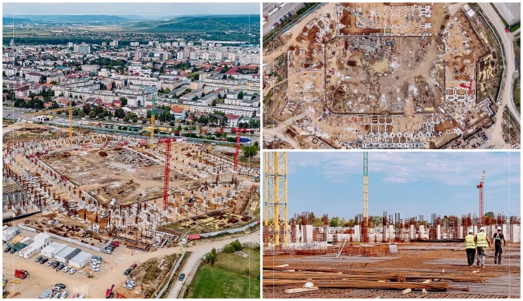BREAKING! Cele mai noi imagini cu noul STADION NICOLAE DOBRIN! INCREDIBIL cât au AVANSAT LUCRĂRILE!