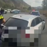 Scene incredibile pe DN6! Șofer de 24 de ani, urmărit de polițiști și oprit cu focuri de avertisment