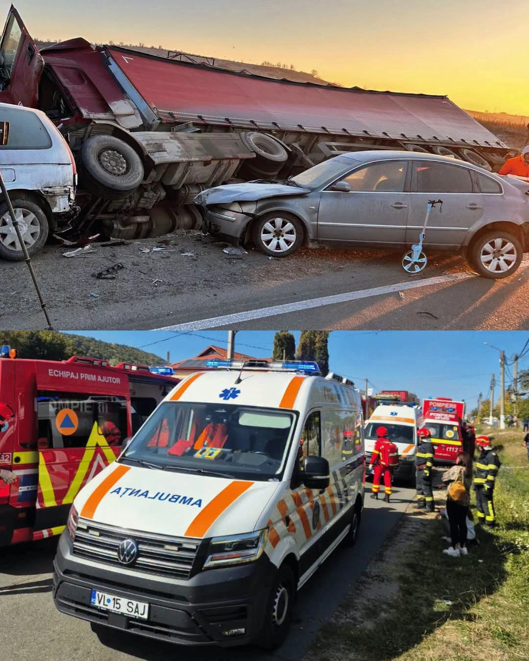 PLAN ROȘU de INTERVENȚIE, după un ACCIDENT GRAV – 11 persoane RĂNITE!