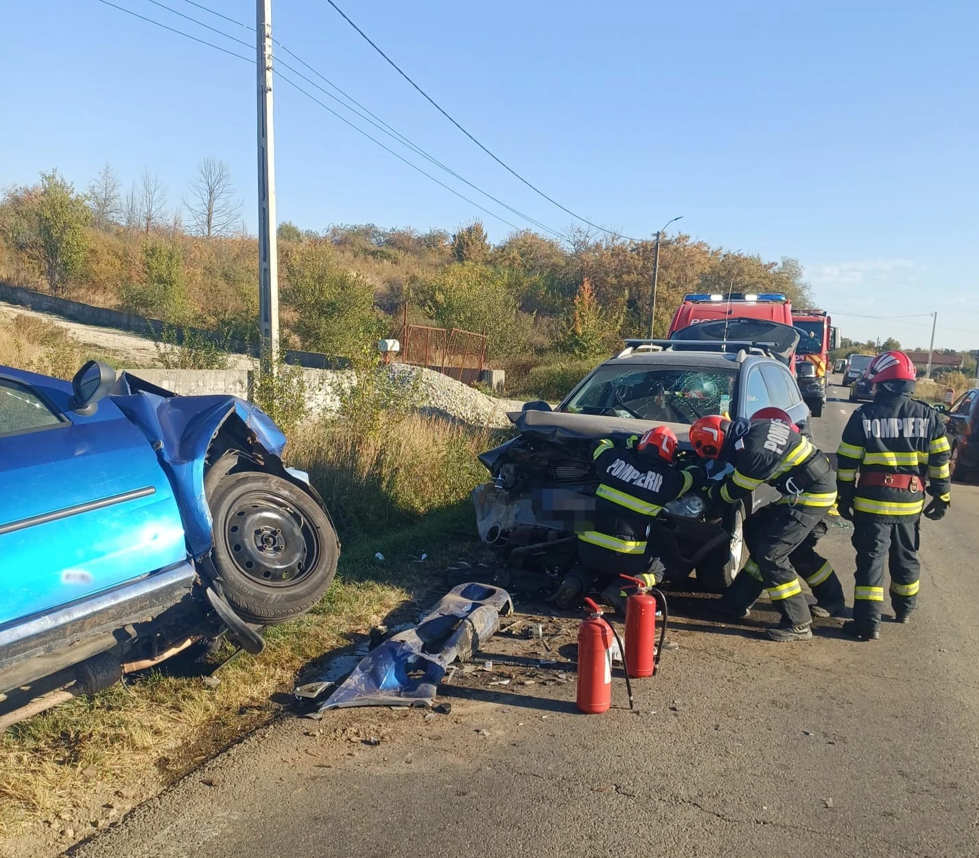 🚨 UPDATE! ACCIDENT ÎNTRE DOUĂ AUTOTURISME – DIN FERICIRE, NU SUNT VICTIME! FOTO