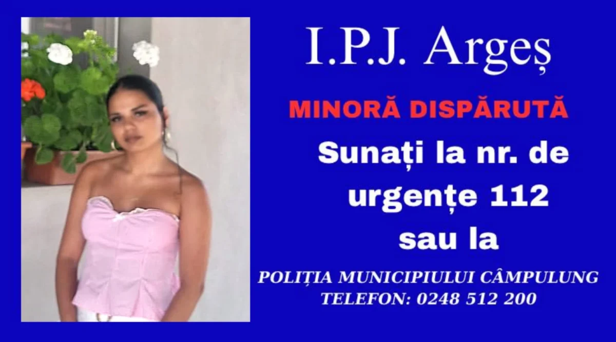 ALERTĂ! Anda, o ADOLESCENTĂ de 17 ani din ARGEȘ, DISPĂRUTĂ fără URMĂ! Toată lumea o CAUTĂ! 1 WhatsApp Image 2026 10 20 at 14.20.57
