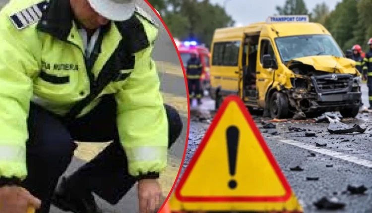 ALERTĂ! MICROBUZ cu 14 ELEVI SPULBERAT de o MAȘINĂ! S-a intervenit de URGENȚĂ!