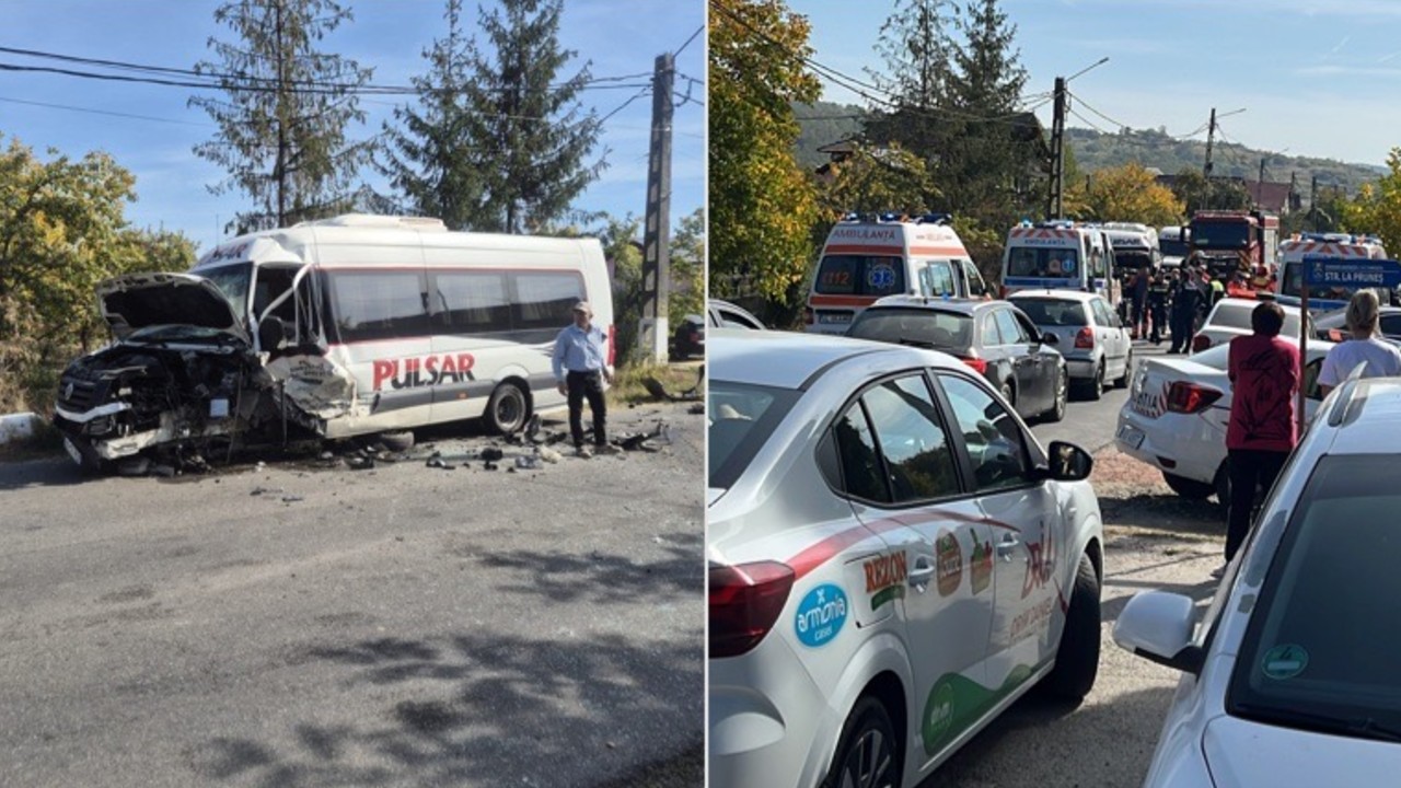ACCIDENT ÎNFIORĂTOR! Microbuz plin cu oameni, IMPACT VIOLENT cu o mașină! Planul Roșu a fost ACTIVAT!