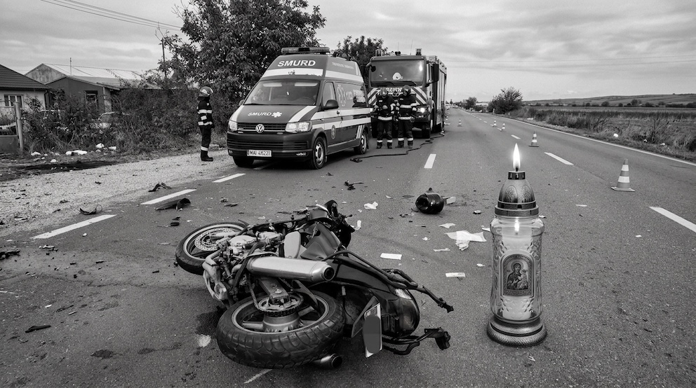 TRAGEDIE! Un motociclist de 59 de ani a MURIT! ACCIDENT ÎNFIORĂTOR!