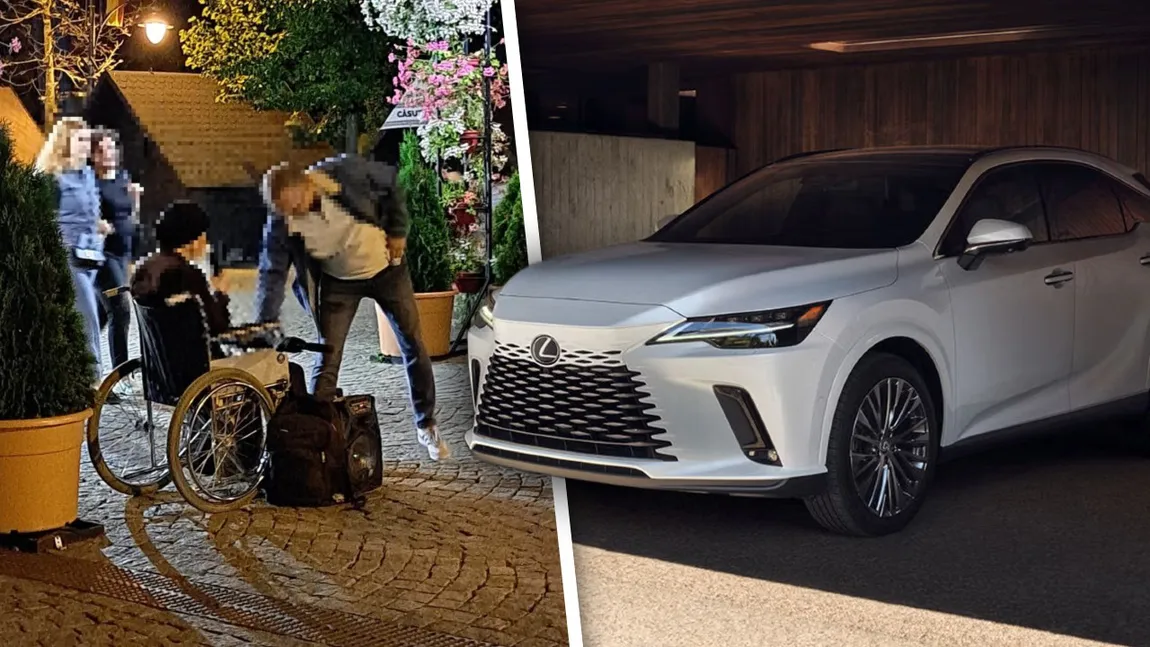 INCREDIBIL! PROPRIETAR de Lexus, CERȘETOR în scaun cu rotile la Sfânta Parascheva! Suma strânsă în doar 8 ore!
