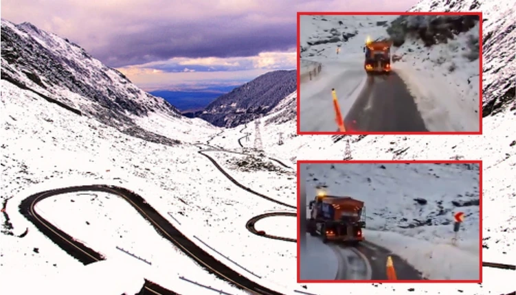 VIDEO. ACUM!  NINGE viscolit pe TRANSFĂGĂRĂȘAN! Intervin DRUMARII!